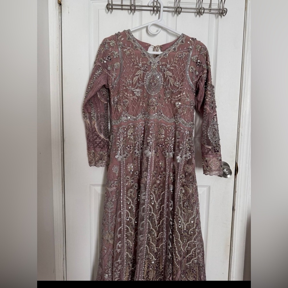 Elegant Embellished Maxi Dress - Pink